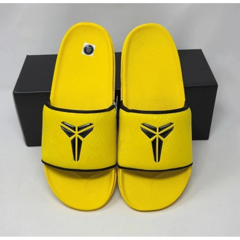 Nike Kobe Offcourt Slide Men Size 12 Lightning Black IF2870-700 Mamba Logo NWT